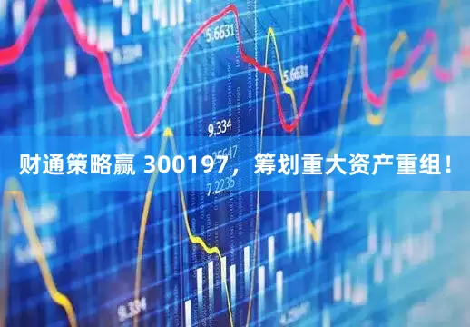 财通策略赢 300197，筹划重大资产重组！